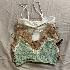 Free People Intimates Bralette Bundle Out From Under Lace Bralettes XS/S